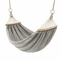 Hamac en Coton avec Barres en Bois Gris