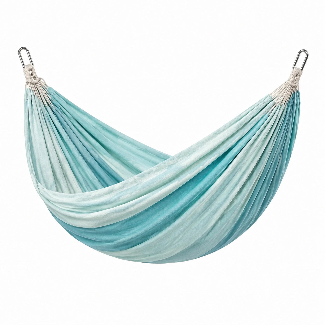 Hamac de Voyage en Tissu Bleu et Vert Dégradé 260x140 cm
