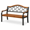 Banc extérieur en bois d'acacia et métal 125cm