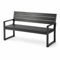Banc d'extérieur en métal et composite noir